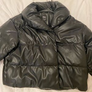 Leather Zara puffer